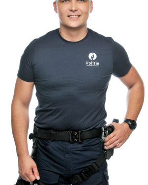 T-SHIRT POLICE COURTES MANCHES HOMME